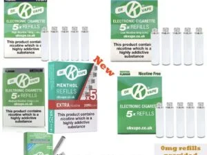 Buy Ok Vape Menthol Cartomizer Refills Disposable Cartridge - Free UK Next Day Delivery (no minimum spend)