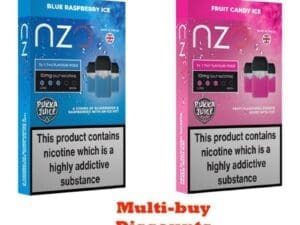 Buy NZO Fruit Fair and Blue Raspberry Ice 20mg  - Free UK Next Day Delivery (no minimum spend)