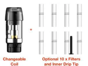 Buy Innokin EQ FLTR Pod with Changeable Coils + Opt Soft Tips  - Free UK Next Day Delivery (no minimum spend)