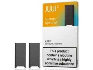Buy JUUL 2 Summer Menthol 18mg Pod Disposable Pods - Free UK Next Day Delivery (no minimum spend)