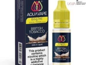 Buy 6mg Aquavape British Tobacco 6mg 50:50 Eliquid