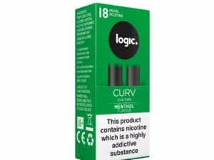 Buy Disposable Cartridge Logic Curv Menthol 18mg E-Tip Cartridges