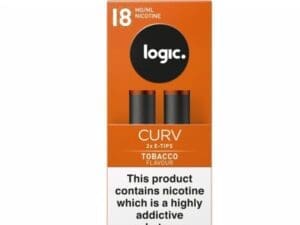 Buy Logic Curv Tobacco 20mg E-Tip Cartridges Disposable Cartridge - Free UK Next Day Delivery (no minimum spend)