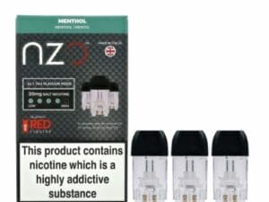 Buy NZO Menthol 20mg Nic Salt Pod Disposable Pods - Free UK Next Day Delivery (no minimum spend)