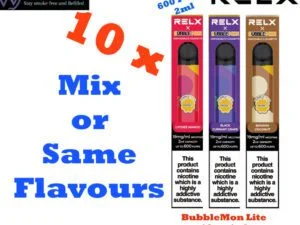Buy Relx BubbleMon | Variety 10 Pack Disposable - Free UK Next Day Delivery (no minimum spend)