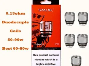 Buy Smok 0.15ohm V8 Baby TFV12 Coils  - Free UK Next Day Delivery (no minimum spend)
