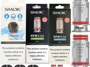 Buy Smok NORD 5 RPM 3 Pod and Coils  - Free UK Next Day Delivery (no minimum spend)