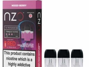 Buy NZO Mixed Berry 20mg Nic Salt Pod Disposable Pods - Free UK Next Day Delivery (no minimum spend)
